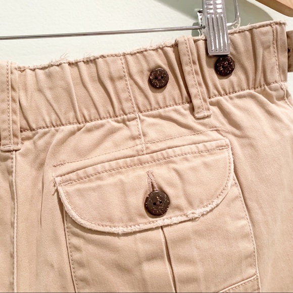 🏷️2006 Old Navy Maternity Khaki Raw Hem Adjustable Shorts 4 - Picture 4 of 5